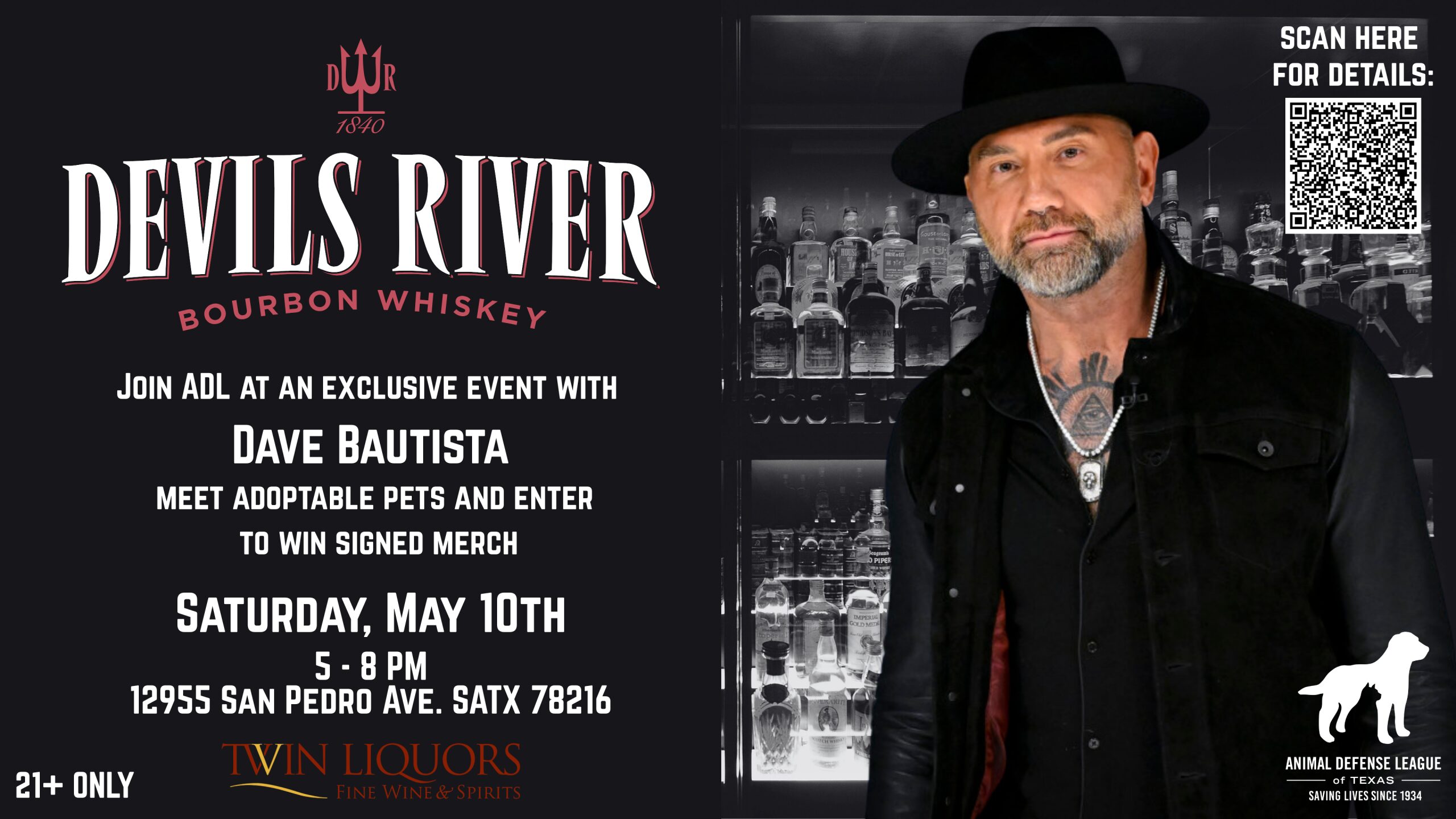 Dave Bautista x ADL - Animal Defense League of Texas - San Antonio