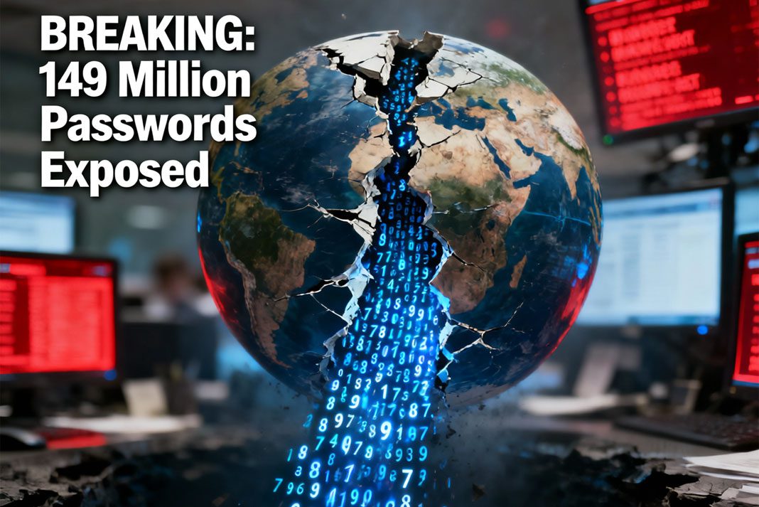 149 million password leak infostealer malware content spots Infographic showing the breakdown of 149 million leaked credentials including Gmail, Facebook, and Netflix accounts discovered by Jeremiah Fowler.
