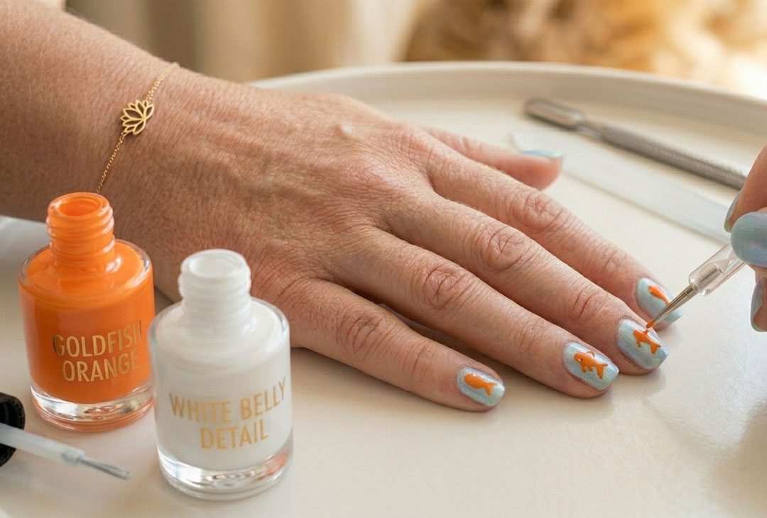 How to Craft Fins and Tail for Your Gold Fish Nail Art How to Craft Fins and Tail for Your Gold Fish Nail Art