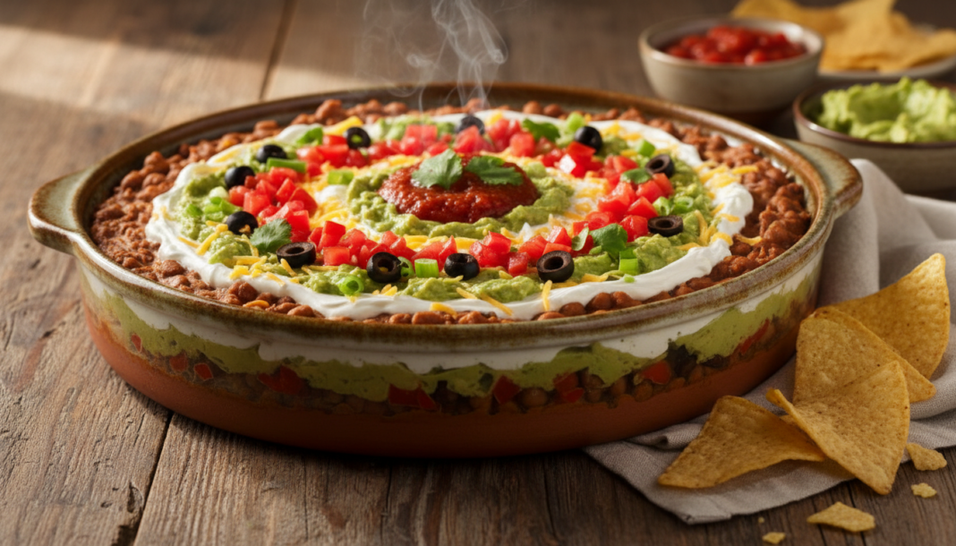 Best 7 Layer Bean Dip Recipe: Taste of Town Easy Step by Step