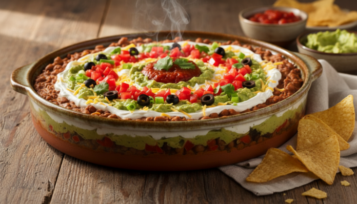 Best 7 Layer Bean Dip Recipe: Taste of Town Easy Best 7 Layer Bean Dip Recipe: Taste of Town Easy Step by Step